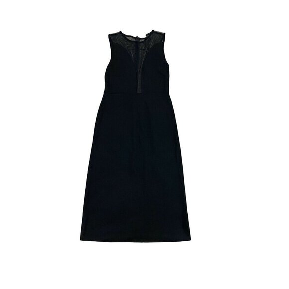 For Love And Lemons Black Slim Body Con Dress With Mesh Bodice - XS - Picture 1 of 12